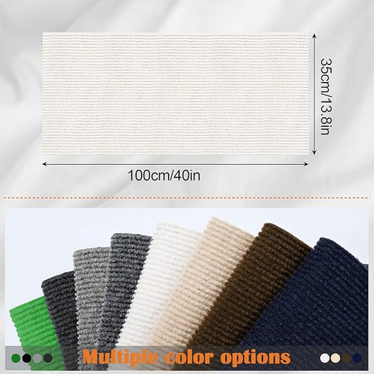 Cat Scratch Furniture Protector - 40" x 13.8" Trimmable Self-Adhesive Cats Claws Scratch Pads, DIY Cat Climbing Couch Protector for Scratch Post Cat Tree Replacement Indoor (Cream White)