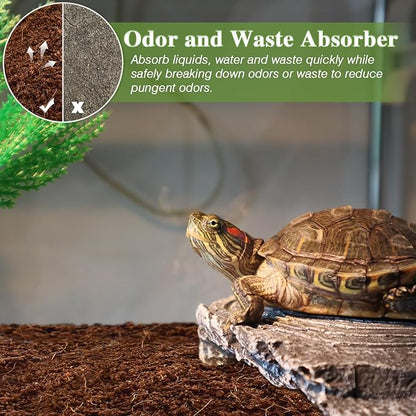 ZeeDix 10LBS Coconut Fiber Substrate, 100% Organic Coconut Husk Coco Coir Brick Terrarium Bedding for Reptiles, Tortoise, Bearded Dragon, Leopard Gecko, Snake, Hermit Crabs, Frogs, Tarantula