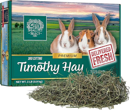 Small Pet Select 3Rd Cutting "Super Soft" Timothy Hay Pet Food, 2 Lb., green, 2 Pound (Pack of 1), 32 Ounce