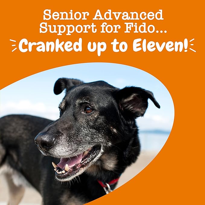 Zesty Paws Senior Dog Multivitamin Treats - Glucosamine for Dogs + Digestive Enzymes & Probiotics - Grain Free Dog Vitamins and Supplements for Skin & Coat + Immune Health Chicken - Advanced - 90ct