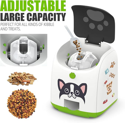 Dog Puzzle Feeder Toy – Remote Control Automatic Treat Dispenser with Light, Interactive IQ Training Slow Feeder, Large Capacity for All Dog Breeds