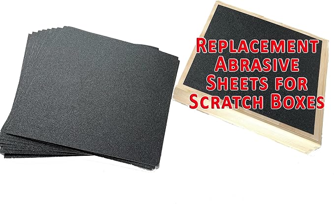 10 - Pack 10.5" x 10.5" 27cm x 27cm Abrasive Sheets Sand Paper 80 grit Replacement Removeable Adhesive Backing Dog Scratch Pad Nails Grinder Trimmers Clipper Board Paw Claw cat k9 Emery File