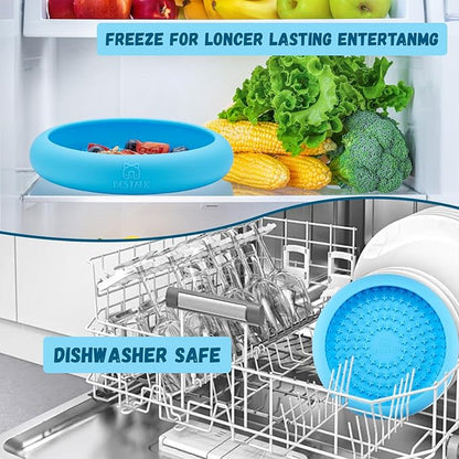 Dog Lick Bowl, Bestalk Anxiety Relief Slow Feeder Dog Lick Mat Treat Dispenser, Non-Slip Dogs Licking Bowl Enrichment Toys, BPA Free Silicone, Dishwasher Safe