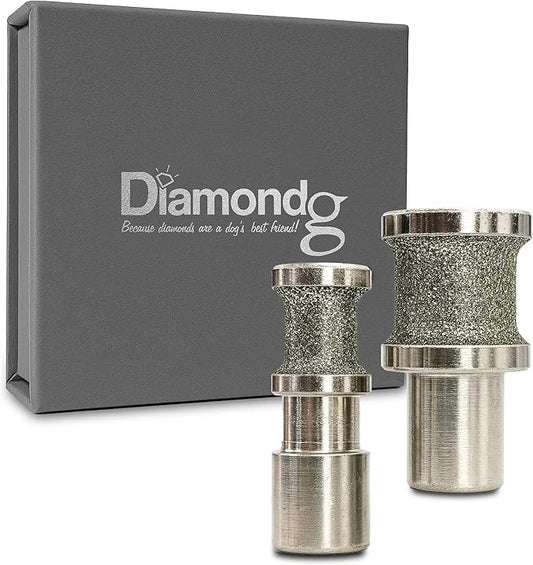 Diamondg Dog Nail Grinder Bits, 2 Pack - Compatible with Dremel, Diamond Bits for Pet Nails, Ideal for Small and Large Dogs (Enhanced Little Lola & Standard Big Casey)