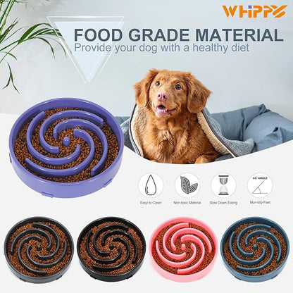 Slow Feeder Large Dog Bowls for Large Medium Dog Non Slip Maze Puzzle Bowl Pet Slower Food Feeding Dishes Interactive Bloat Stop Dog Bowl Preventing Choking Healthy Dog Bowl, Lavender
