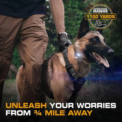 INVIROX Dog Shock Collar [Ultra K9] 124 Training Levels, 4 Powerful Modes with Night-Light and ¾ Mile Range 100% Safe Dog Training Collar for Large Dogs IP67 Waterproof (Camouflage)