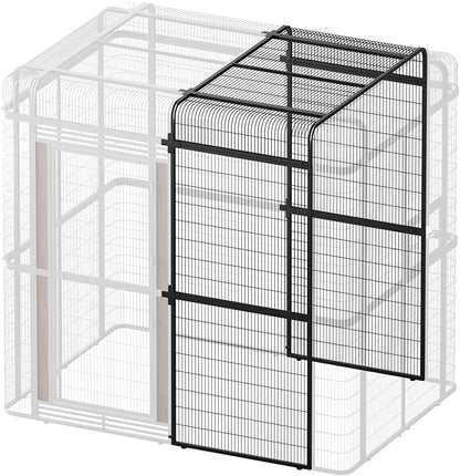wonline 33.5-Inch Extra Large Bird Cage Extension Part for Parakeets Outdoor Bird Aviary Parrot Cage with Perch, Walk-in Heavy Duty Birdcage for Macaws Canaries Parrots Budgie Lovebirds, Black