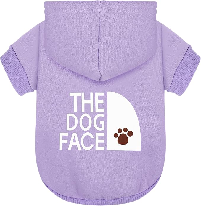 Paiaite Purple Chihuahua Dog Hoodie: Keep Your Pup Warm and Stylish with a 'The Dog Face' Printed Sweatshirt, Pet Clothes, and Sweater Coat All in One - Perfect for Winter and Cool Summer Nights! 4XL