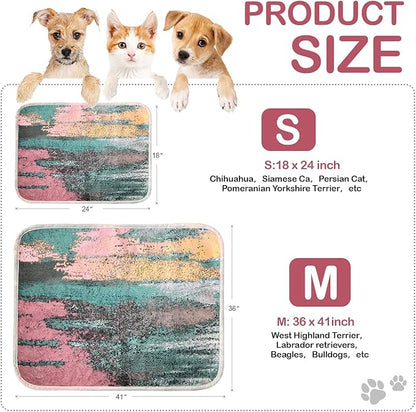 Qeils Washable Pee Pads for Dogs, 2 Pack Reusable Puppy Pads 18"x24" Super Absorbent Leakproof Dog Training Pads, Non-Slip Potty Pads for Crate, Floor, Couch, Whelping Pads Litter Mat Puppy Supplies