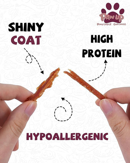 PAWUP Duck Jerky Strips Dog Treats, Training Treats for Dogs w/Taurine, Low Fat, Natural Duck Jerky Cuts for Small Dog, 12.5 oz