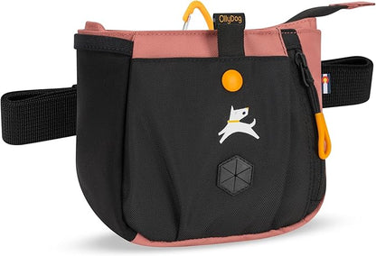 OllyDog Backcountry Day Bag | Hands-Free Dog Training Treat Pouch | Fanny/Hip Pack with Zipper Closure & Built-in Poop Bag Dispenser | Removable Waist Clip (Desert)