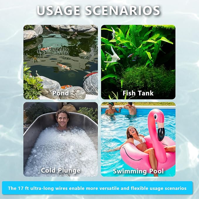 32W Pond UV Light for 200-2000 Gallon, Aquarium UV Light, UV Water Clarifier for Pond, Cold Plunge, Aquarium, Ice Bath, Hot Tub, Swimming Pool, Spa and Fish Tank Algea Control