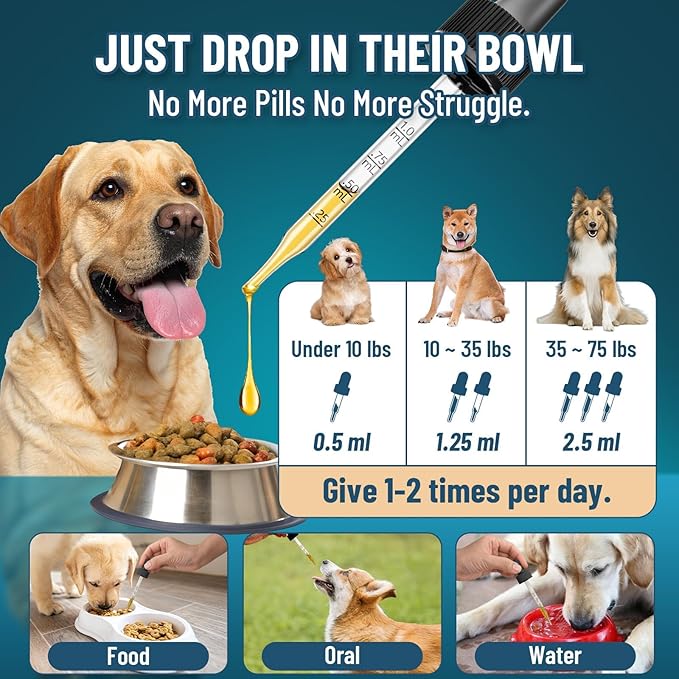 VICSOM Natural Dog Yeast Infection Treatment for Dogs, Itchy Skin & Ear Treatment Natural Support Allergy Relief, Dog Yeast Infection Relief, Support Irritation, Itching & Inflammation 60ml