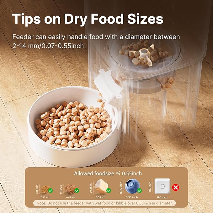 DUDUPET Automatic Cat Feeder with WiFi-5Ghz, APP Control Timed Cat Dry Food Dispenser with Remote Feeding, 5L Auto Pet Feeder up to 10 Meals 1-15 Portion Control Per Day, Auto Dog Feeders for Cats Dog