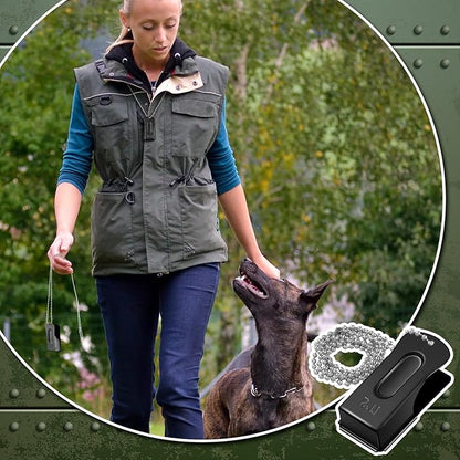 Jenaai 3 Pieces Brass Pet Training Clicker Dog Necklace Signaling Cricket Clicker Training for Puppy Dogs Cat(Black)