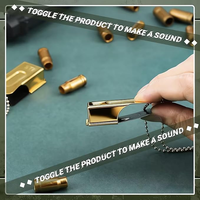 Jenaai 3 Pieces Brass Pet Training Clicker Dog Necklace Signaling Cricket Clicker Training for Puppy Dogs Cat(Gold)