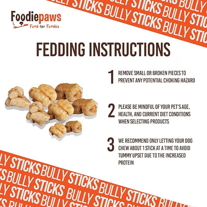 FOODIEPAWS Bully Pop, 8 oz – All-Natural, High Protein Chews for Dogs – Fully Digestible & Grain-Free – Supports Dental Health & Chewing Satisfaction