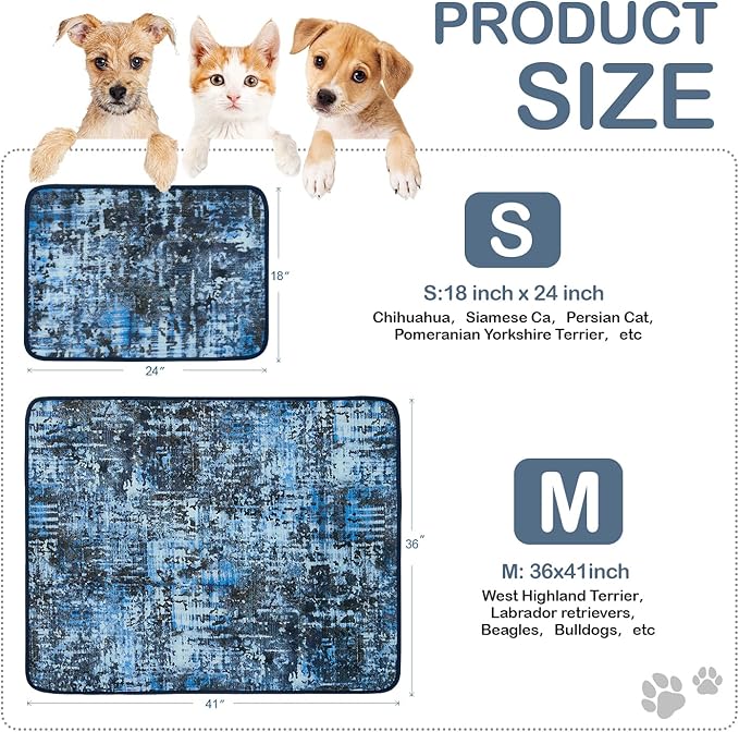 Qeils Washable Pee Pads for Dogs, 2 Pack Reusable Puppy Pads 18"x24" Super Absorbent Leakproof Dog Training Pads, Non-Slip Potty Pads for Floor, Crate,Couch, Whelping Pads Litter Mat Puppy Supplies