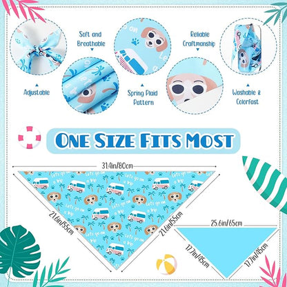 Sanwuta 60 Pcs Dog Bandanas Bulk Fruit Bibs Adjustable Cat Dog Bibs Triangle Scarf Holiday Pet Costume for Small to Large Pet (Fruit Pattern)