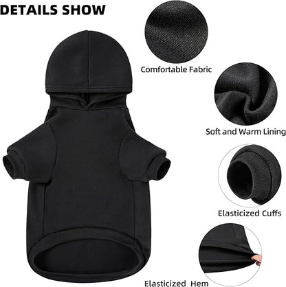 GreenJoy Dog Sweater Dog Hoodie Cold Weather Coat Hooded Sweatshirt for Puppies,Cats, Small Medium Large Dogs (Black(It's My Birthday), Medium)