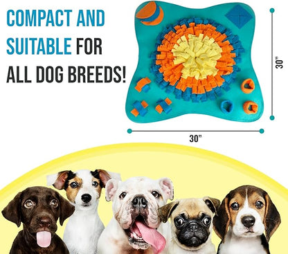 30" Snuffle Mat For Dogs, Dog Sniff Mat for Mental Stimulation and Enrichment, Slow Feeder Interactive Dog Toys to Encourage Natural Foraging, Adjustable Snuffle Mat for Dogs Large Breed
