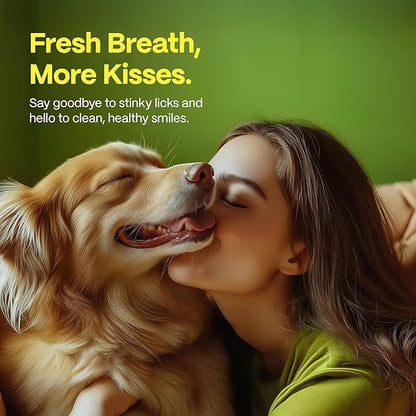 DOCO Dog Teeth Cleaning Wipes Dental Finger Wipes for Cats & Dogs Remove Plaque & Tartar, Freshen Breath, No Rinse, Effective Pet Tooth Cleaning Kit for Oral Care (Grapefruit Flavour, 100 Count)