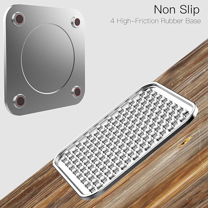 Double Wall Stainless Steel Lick Mat for Dogs & Cats - Chew Proof & Whisker Friendly, Non-Slip Base, for Calm Feeding & Anxiety Relief - Dishwasher Safe Slow Feeder Pad [1Pack]