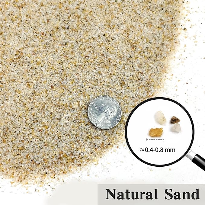 10 lbs Aquarium Silica Sand. Decorative Mini Aquarium Gravel Substrate for Fish Tank, Plants Potted, Fire Pits, Candle, Vase Filler and Crafts