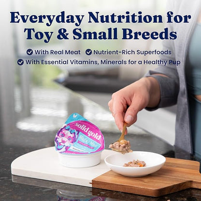 Solid Gold Wet Dog Food for Small Dogs - Grain Free Small Dog Food Wet Recipe w/Chicken, Lamb & Superfoods for Gut Health & Immune Support - for Puppies, Adult & Senior Breeds - 12ct Variety Pack