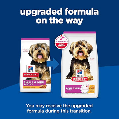 Hill's Science Diet Small & Mini, Adult 1-6, Small & Mini Breeds Premium Nutrition, Dry Dog Food, Chicken & Brown Rice, 15.5 lb Bag
