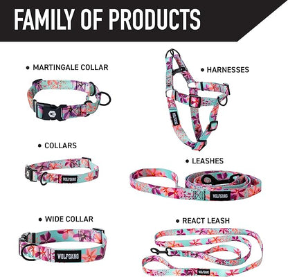 Wolfgang Heavy Duty Adjustable Dog Harness, Pull-Tested to Over 800 lbs for Walking & Training, DigiFloral Print, Extra Large