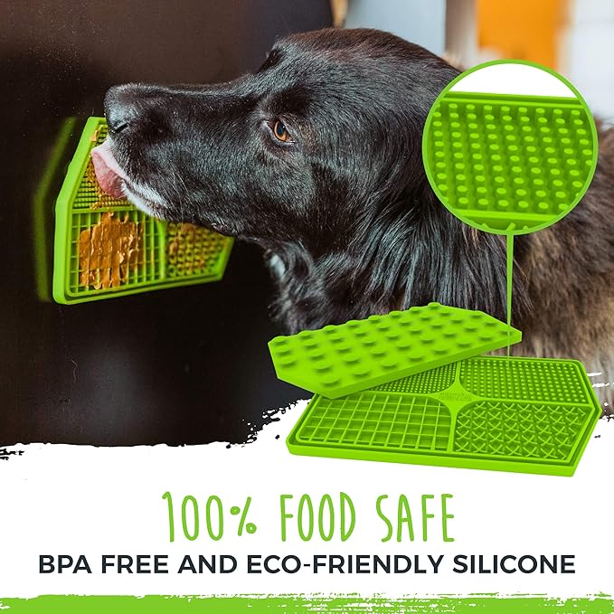 Mighty Paw Dog Lick Pad - BPA-Free Silicone Mat - Anxiety Relief, Dental Health Support, Easy Grooming, Slow Feeding, Dishwasher Safe