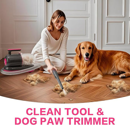 S7 Dog Grooming Vacuum Kit with Nail Grinder,1.5L Dust Cup,Dog Hair Vacuum for Shedding,Grooming Tools for Dogs,Home Cleaning