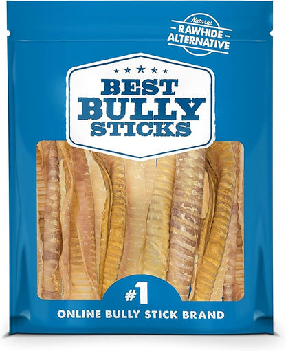 Best Bully Sticks Premium 12 Inch Beef Trachea for Dogs - 12 Count (Pack of 1) - All-Natural, Grain-Free, Single-Ingredient, Promotes Dental Health