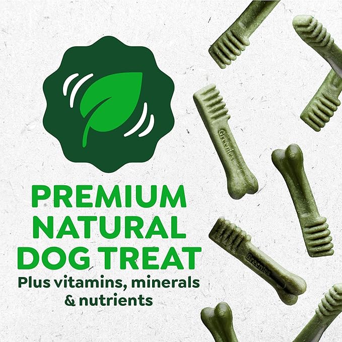 Greenies Veterinarian-Recommended Adult Natural Dental Dog Treats Regular Size, Original Flavor, (4) 18 ct Packs (72 Treats Total)