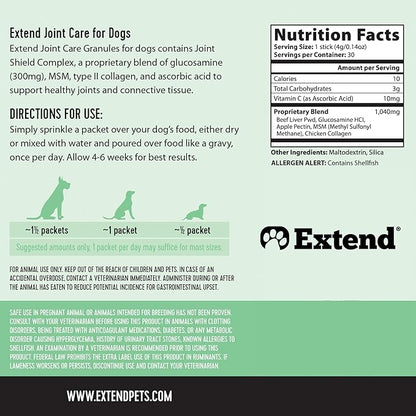 Extend Joint Care for Dogs - Hip and Joint Supplement Powder - Glucosamine for Dogs - Joint Pain Relief - MSM - Mobility & Flexibility Support - Advanced Joint Health - Made in USA