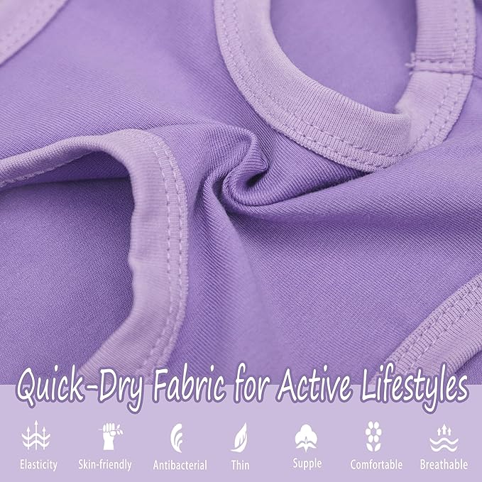 Paiaite Dog Clothes Fashionable Sleeveless Pet Vest: 'Little Miss Sassy' Printed Cotton Dog Shirt, Ideal for Small, Medium, and Large Breeds, Ensuring Comfort and Breathability Purple XXL