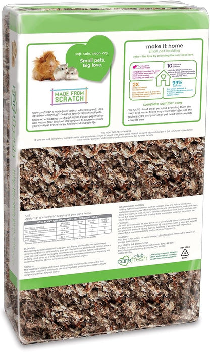 Carefresh Natural Paper Small Pet Bedding, Dust-Free | Odor Control | 30 L | Pack of 2 | 99% Dust-Free
