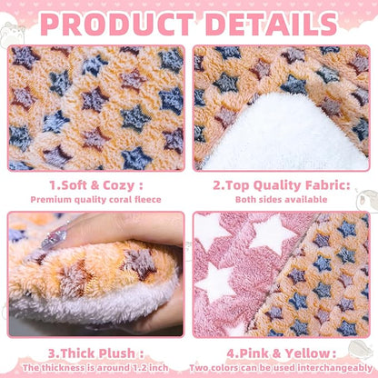 YedsIntu 2 Pcs Guinea Pig Bed, Washable Rabbit Bunny Bed Mat Warm Small Animal Bed Pad Guinea Pig Pillow Pet Bed Mat for Chinchilla Hedgehog Ferret (13.7" x 10.6")