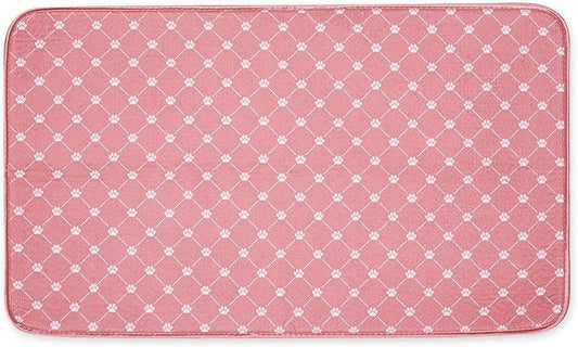 Bone Dry Machine Washable, Ultra Absorbent Pet Mat, 14x24, Rose Trellis Print