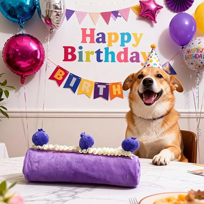 Nocciola Dog Snuffle Toy, Blueberry Cake Snuffle Mat for Puppies Puzzle Puppy Toy with Crinkle, Hide and Seek Interactive Enrichment Toys for Small Medium Dogs, Dog Gift Birthday Cake Toy