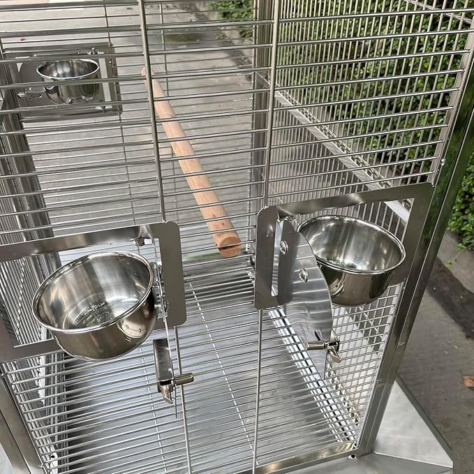 SUS201 Stainless Steel PLAYTOP Style Bird CAGE Parrot CAGE 24"X22"X60"