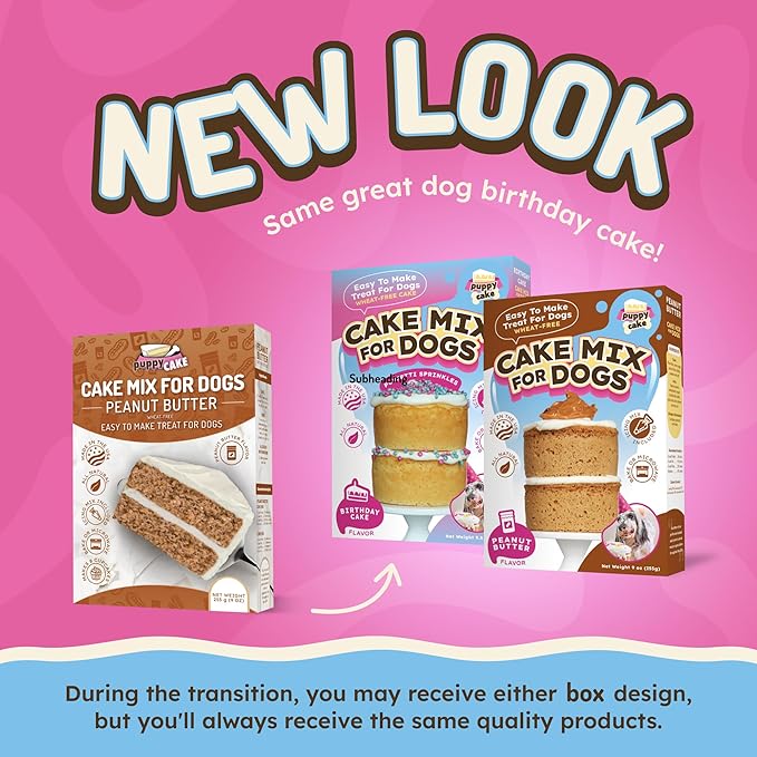 Dog Birthday Cake Kit 6 Flavors - Cake Mix for Dogs, Icing Mix, Large Bone Shape Silicone Pan and 24 Candles, Bake or Microwave By Puppy Cake Mix (Swirl, Pumpkin)