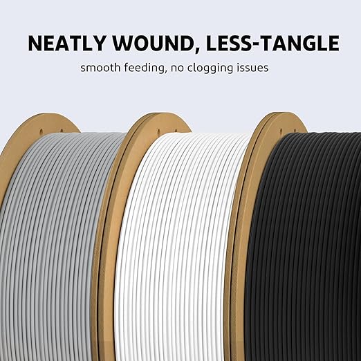 ELEGOO PLA Plus Filament 1.75mm Gray 2KG, PLA+ Tougher and Stronger 3D Printer Filament Pro Dimensional Accuracy +/- 0.02mm, 2 Pcs 1kg Spool(2.2lbs) Fits for Most FDM 3D Printers