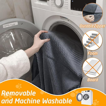 23" H Dog Stairs for Small and Medium Dogs 5-Step Ramps for High Beds and Couch Non-Slip Extra Wide Pet Stairs for Old Dogs and Puppy and Cat - Stable & Durable with Machine Washable Cover Indoor