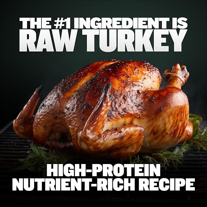 Bully Max Freeze-Dried Raw Dog Food Toppers for Puppies and Adult Dogs - Turkey with Real Fruits & Veggies - Natural Meal Enhancers with Vitamins & Minerals - Feed as Puppy Treat or Dog Meal