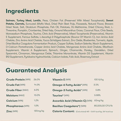 Jinx Premium Grain-Free Dry Dog Food, for All Lifestages - Real Salmon, Sweet Potato & Carrot Puppy Kibble with Superfoods for Immune Support & Probiotics for Digestive Support - No Fillers - 4lb