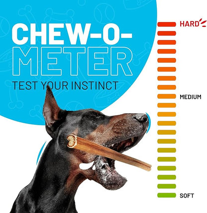 Sitka Farms Bully Sticks 12 inch - (10 Count) Long Lasting Dental Dog Chew Treats - All Natural Free-Range Grass-Fed Beef, Bully Sticks for Puppies Grain & Rawhide Free Chews