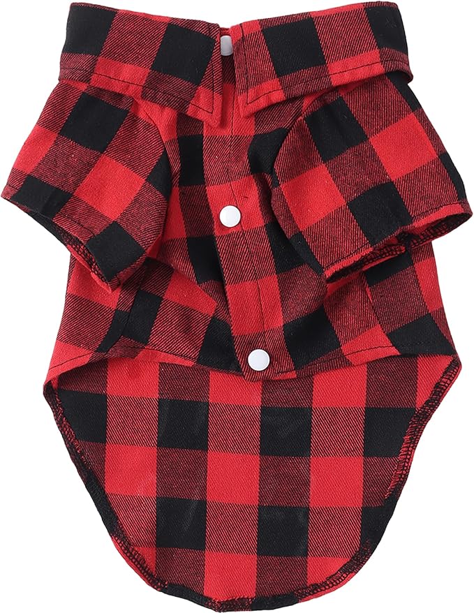 Dog Shirts Plaid Dog Clothes for Small Medium Large Dogs - Owner and Pet Shirts Sold Separately