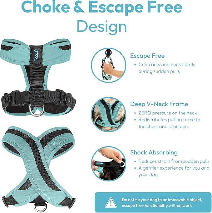 Gooby Comfort X One Dog Harness - Head-in Dog Harness for Small & Medium Sized Dogs - Escape-Free & Choke Free - Breathable Mesh, Shock Absorbing, Easy Snap & Swivel Buckles - Miami Yellow, 2X-Small